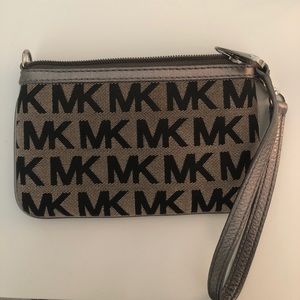 Black and grey Michael Kors wristlet